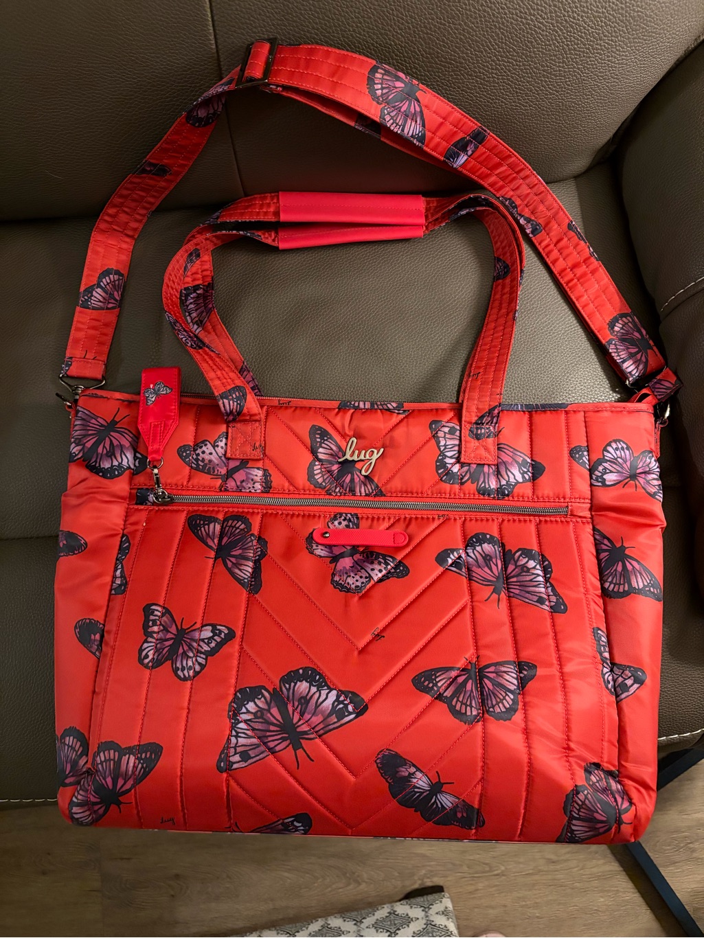 Lug Convertible Carryall Tote - Paddle In “Butterfly Poppy”
